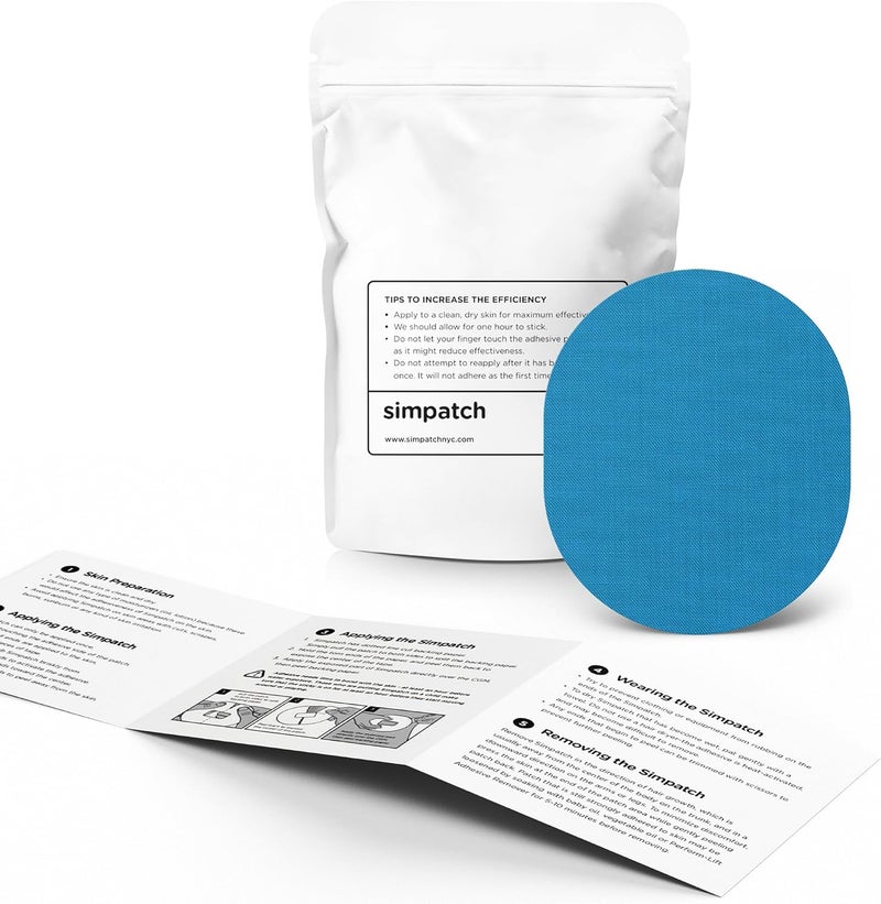 SIMPATCH Universal Adhesive Patch (25-Pack) – Waterproof Adhesive, CGM Patches (Blue) - Image 2