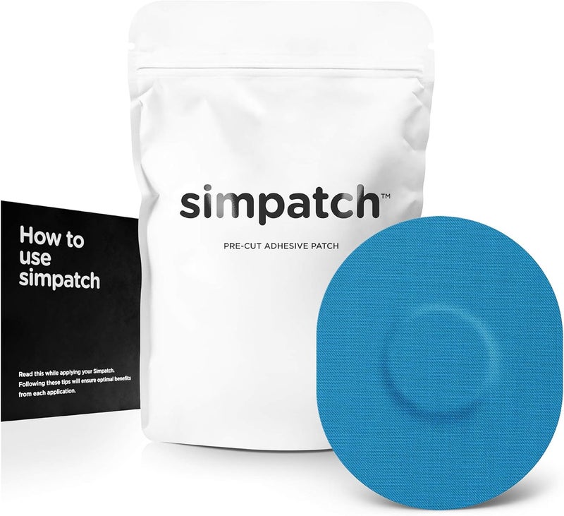 SIMPATCH Universal Adhesive Patch (25-Pack) – Waterproof Adhesive, CGM Patches (Blue) - Image 1