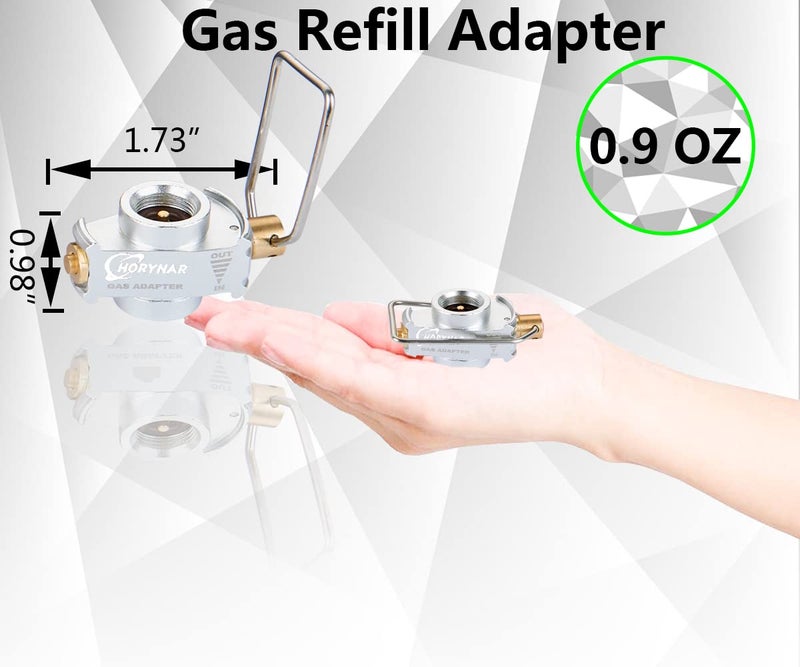 Horynar Butane Refill Adapter Isobutane Fuel Canister Butane Propane Adapter with Exhaust Air Pressure Button/Great for Jetboil Fuel Canister/Backpacking Camping Stove - Image 2