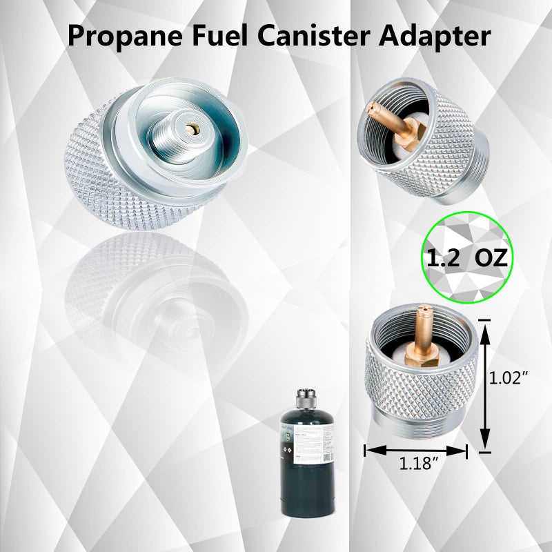 Horynar Butane Refill Adapter Isobutane Fuel Canister Butane Propane Adapter with Exhaust Air Pressure Button/Great for Jetboil Fuel Canister/Backpacking Camping Stove - Image 4