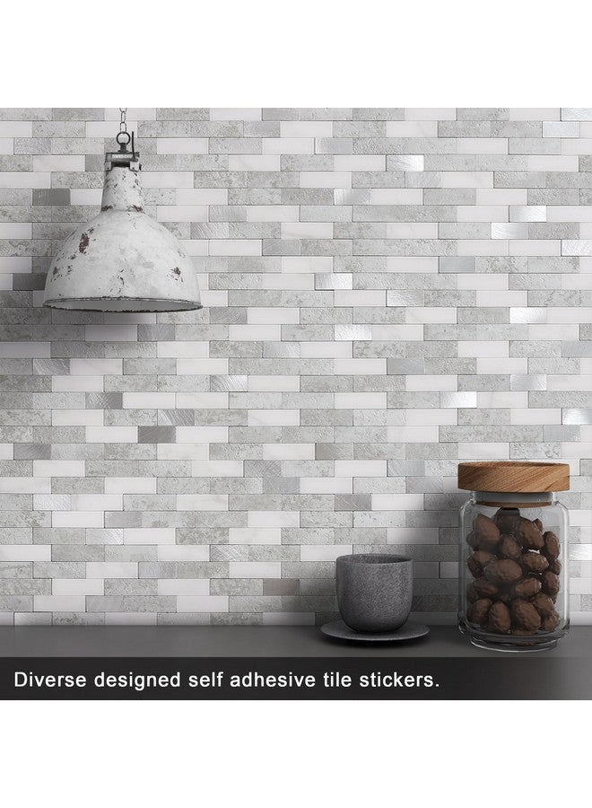 Benice BeNice Peel and Stick Backsplash for Kitchen Stickers,Peel and Stick Mosaic Tile,Stick Tiles Bathroom Tile Stickers Peel and Stick Marble Tiles Waterproof Shower Tiles(10sheets,Gray)  - Image 4