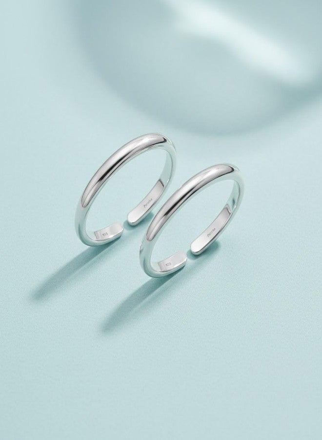 Parnika MJ 925 Exclusive 92.5 Sterling Silver Toe Ring (Leg Thumb Ring) for Women | Chandi Anvat | Gift For Her | (Round) - Image 4