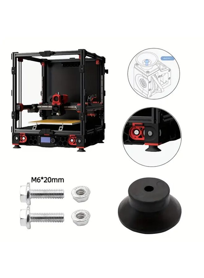 4pcs 3D Printer Rubber Feet Kit V Parts Stable Support Precision Accessories Home Professional Use - Image 3