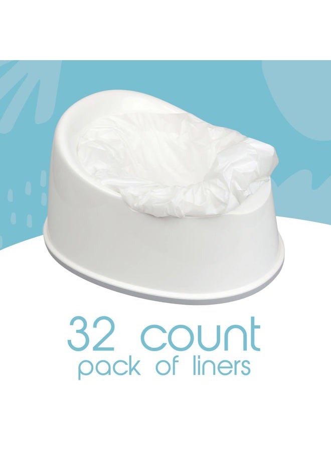 Tidy Tots TidyTots Disposable Potty Chair Liners for Potty Training Toddlers | Value Pack of 32 Disposable Potty Liners for Toddlers | Portable Potty Chair Refill Pack - Image 3