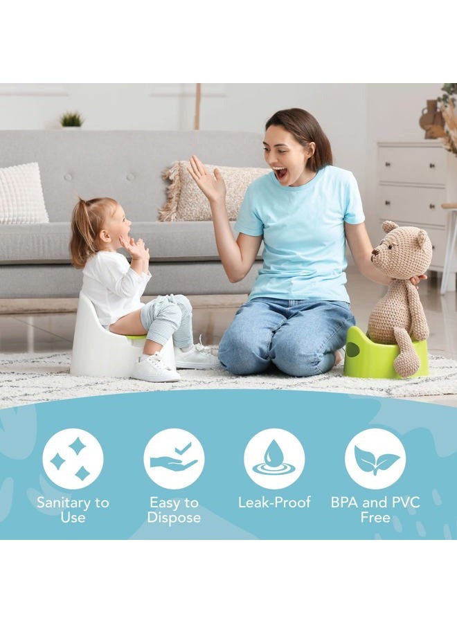 Tidy Tots TidyTots Disposable Potty Chair Liners for Potty Training Toddlers | Value Pack of 32 Disposable Potty Liners for Toddlers | Portable Potty Chair Refill Pack - Image 2