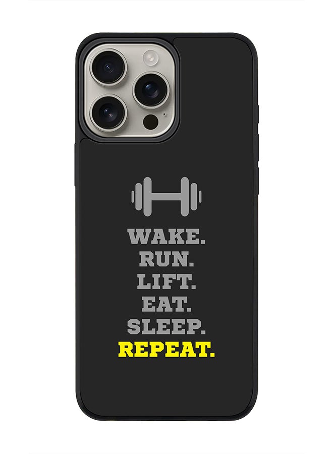 Stylizedd For iPhone 16 Pro Max Case [Compatible with MagSafe] Slim Magnetic cover Phone Case iPhone 16 Pro Max -Routine (Grey) - Image 1