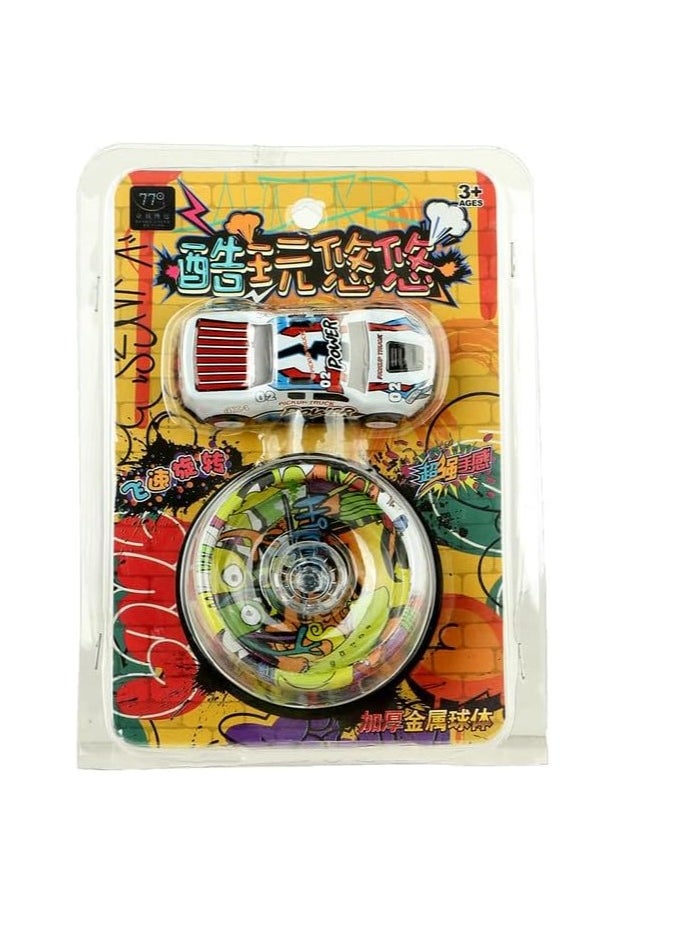 Yoyo Metal yoyo with car for children, multi-colour 