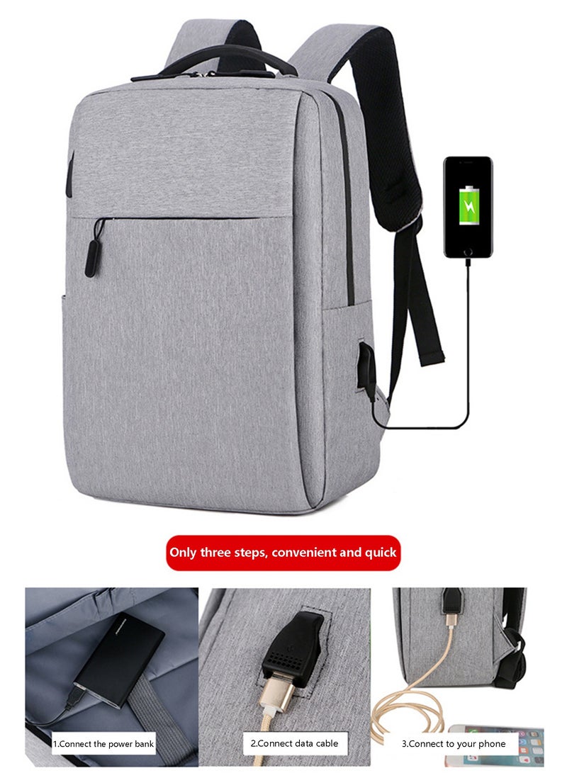 Laptop Backpack 15.6 Inch, Business Travel Backpack with USB Charging Port, Lightweight Bag for Work Study Office - Image 3