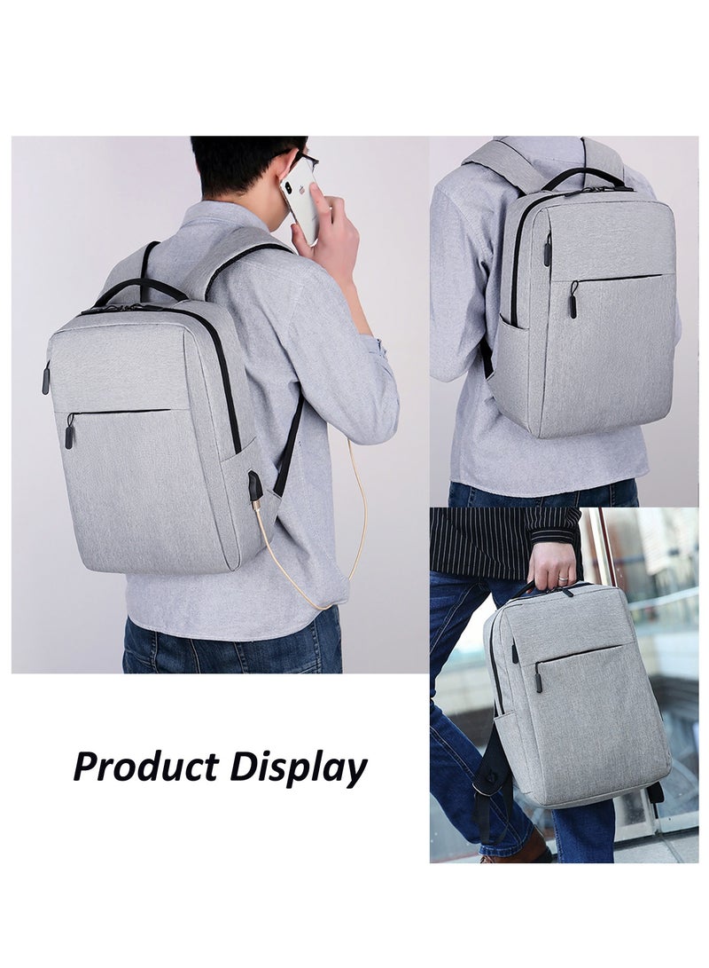 Laptop Backpack 15.6 Inch, Business Travel Backpack with USB Charging Port, Lightweight Bag for Work Study Office - Image 2