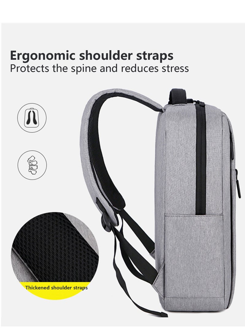 Laptop Backpack 15.6 Inch, Business Travel Backpack with USB Charging Port, Lightweight Bag for Work Study Office - Image 5