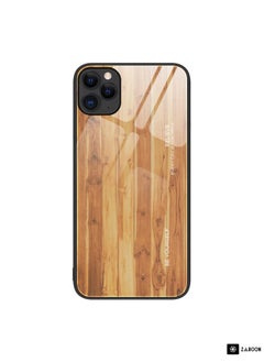 Protective Case Cover For iPhone 11 Pro Wood Grain Glass Protective Case