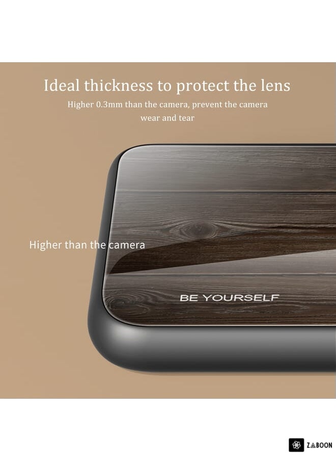 Zaboon - Protective Case Cover For iPhone 11 Pro Wood Grain Glass Protective Case - Image 1