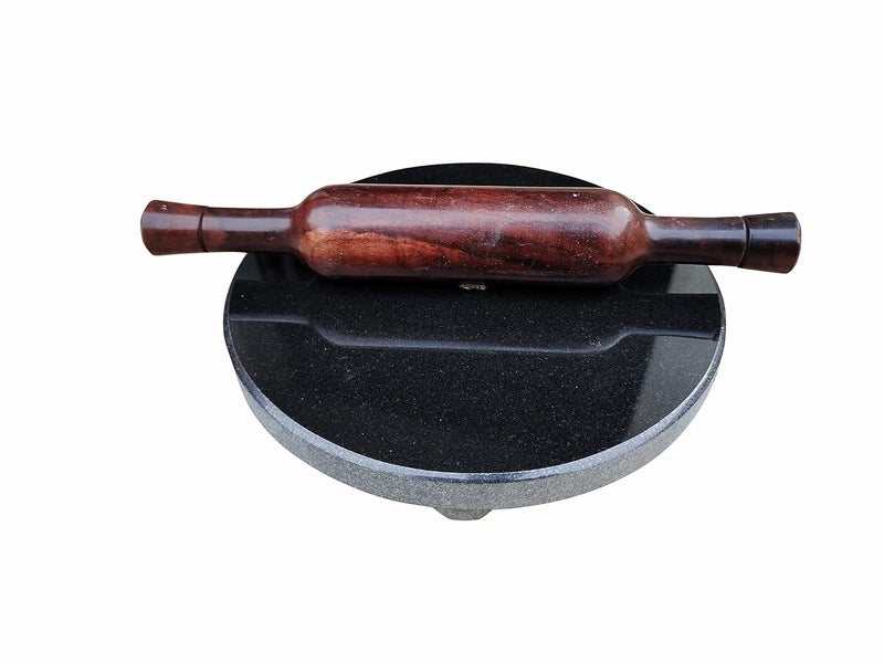 EZAHK Black Granite RotiChaklaChapatiMakerwith belan Black Colour Heavy Duty 10 in 25kg - Image 1
