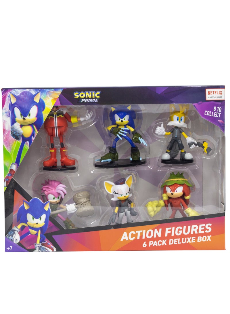 Sonic Articulated Action Figures 6 Pack Deluxe Box - Image 1