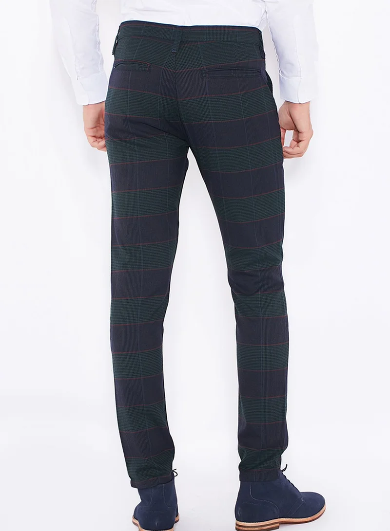 TOPMAN Tartan Skinny Chino Pants