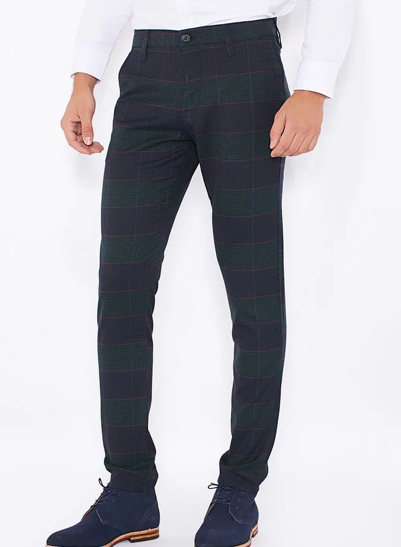 TOPMAN Tartan Skinny Chino Pants