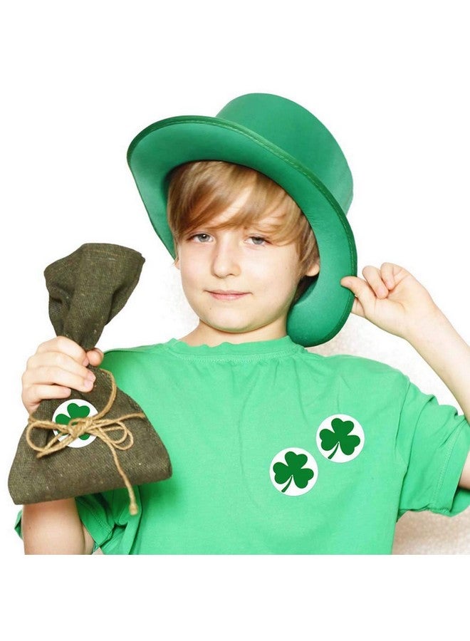 LINXI 1Roll 500Pcs St Patricks Day Shamrock Stickers Lucky Irish Green Clover Stickers For St Patrick'S Day Party Decorationscards Gift Bags Parties Supplies Decorations (1Inches) - Image 4