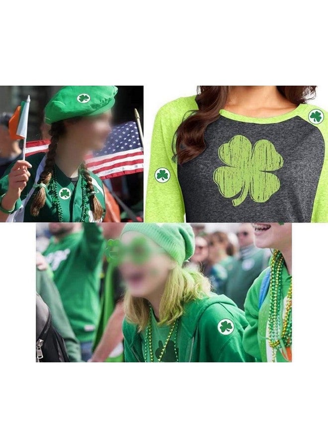 LINXI 1Roll 500Pcs St Patricks Day Shamrock Stickers Lucky Irish Green Clover Stickers For St Patrick'S Day Party Decorationscards Gift Bags Parties Supplies Decorations (1Inches) - Image 5