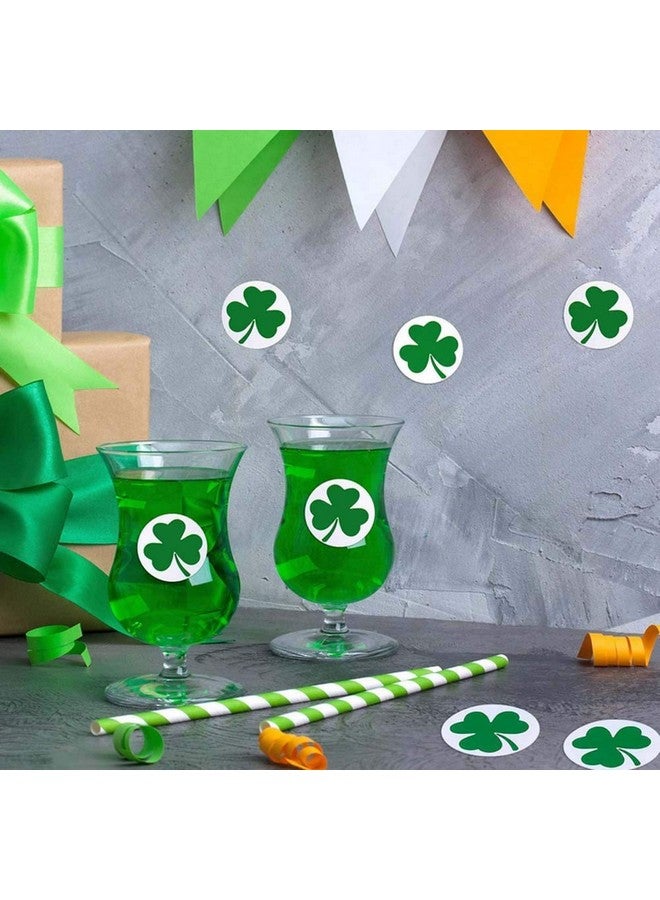 LINXI 1Roll 500Pcs St Patricks Day Shamrock Stickers Lucky Irish Green Clover Stickers For St Patrick'S Day Party Decorationscards Gift Bags Parties Supplies Decorations (1Inches) - Image 3