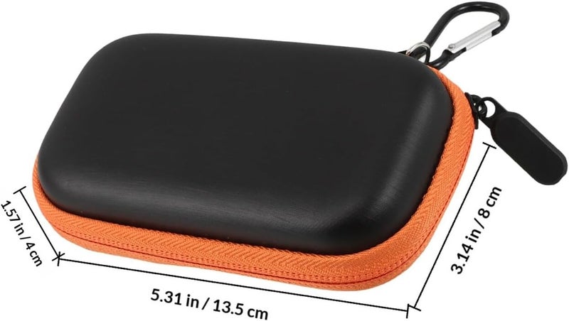 Healeved Portable SSD Hard Drive Carrying Case Hard Eva Shell, Shockproof External SSD Storage Bag for Travel, Compact Orange Zipper Protective Box for Electronics Accessories - Image 2