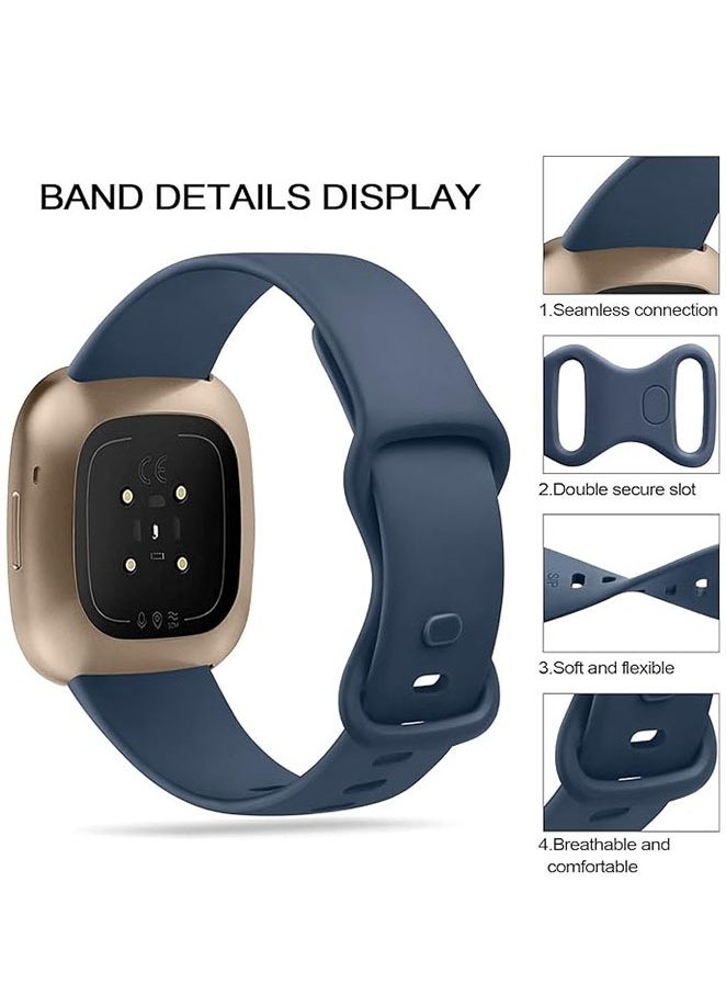Muyixin سوار سيليكون بديل لساعة Fitbit Versa 4/Versa 3/Sense 2/Sense للنساء والرجال  - Image 2