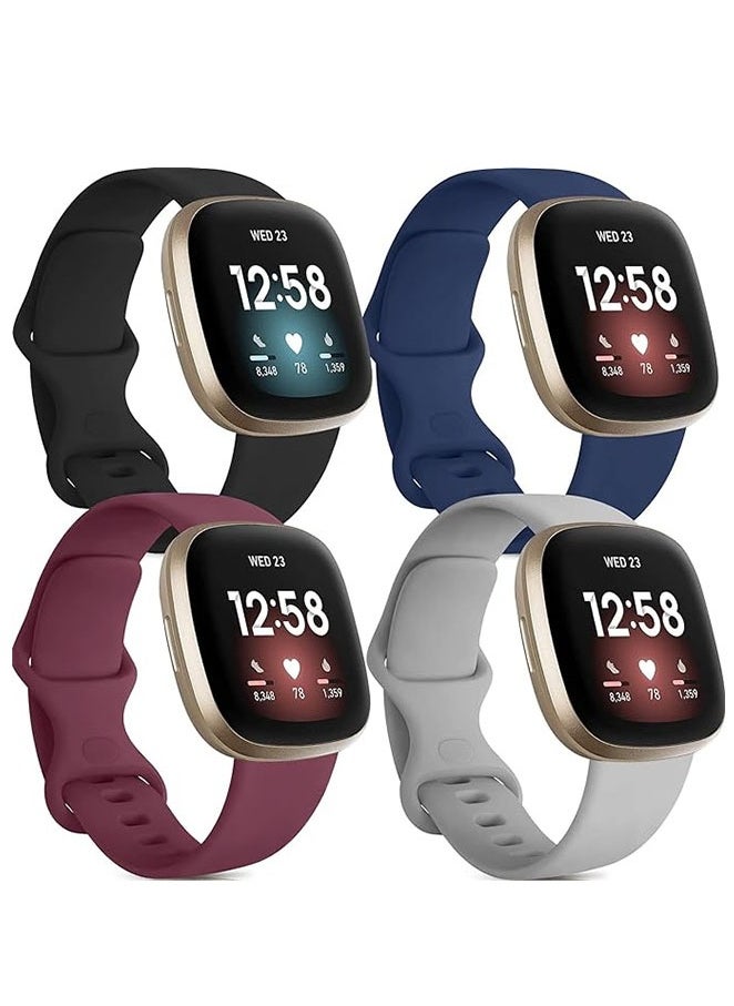 Muyixin سوار سيليكون بديل لساعة Fitbit Versa 4/Versa 3/Sense 2/Sense للنساء والرجال  - Image 1