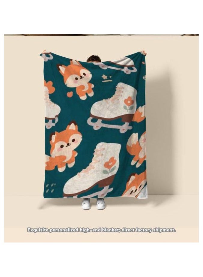 general Baby and children's cartoon flannel thin blanket (warm and comfortable, suitable for sleep, game use) 70cm*100cm - 545 - Image 1