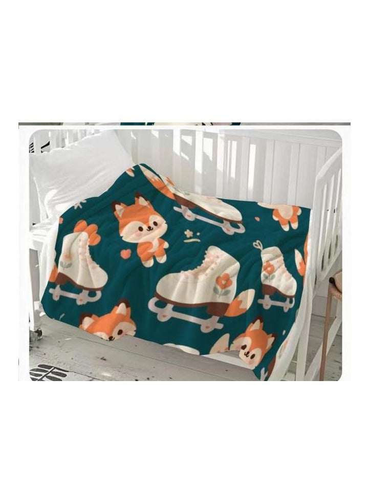 general Baby and children's cartoon flannel thin blanket (warm and comfortable, suitable for sleep, game use) 70cm*100cm - 545 - Image 2