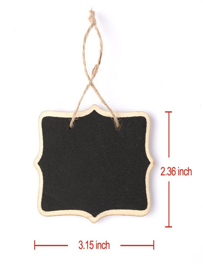 AUSTOR 14 Pcs Mini Chalkboards Signs Hanging Rectangle Chalkboards Double Sided Blackboard Message Board Hanging Signs for Weddings, Kids Crafts - Image 3