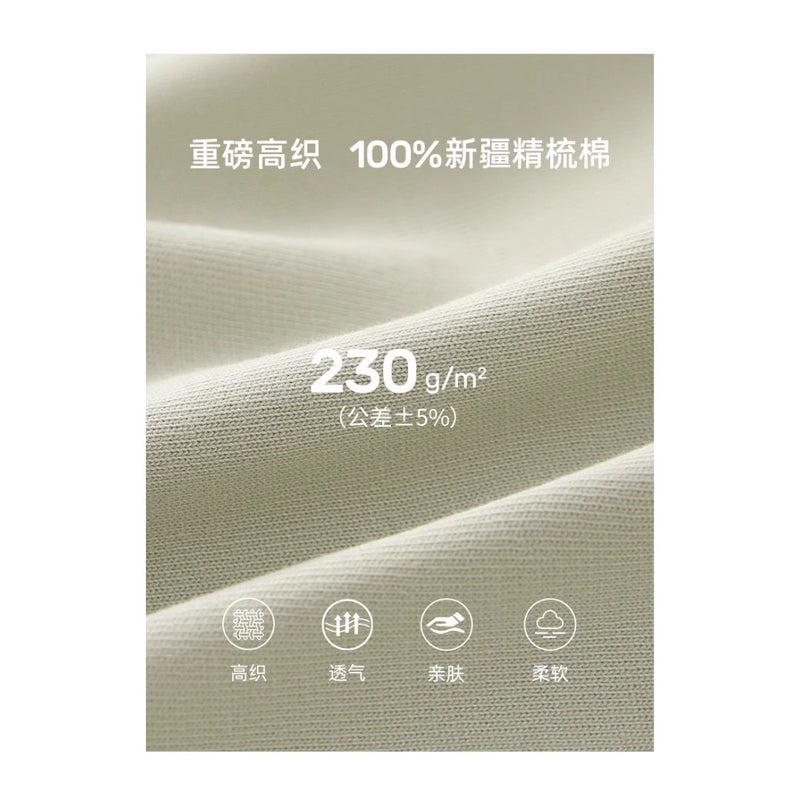 Crewneck لون صلب الكتف النساء 2025 جديد قصير الأكمام الثقيلة الوزن الراقية التخسيس شينجيانغ القطن العصرية العلامة التجارية فضفاضة تي شيرت للنساء - Image 5