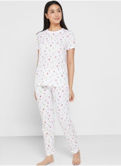 Graphic T-Shirt And Pyjama Set