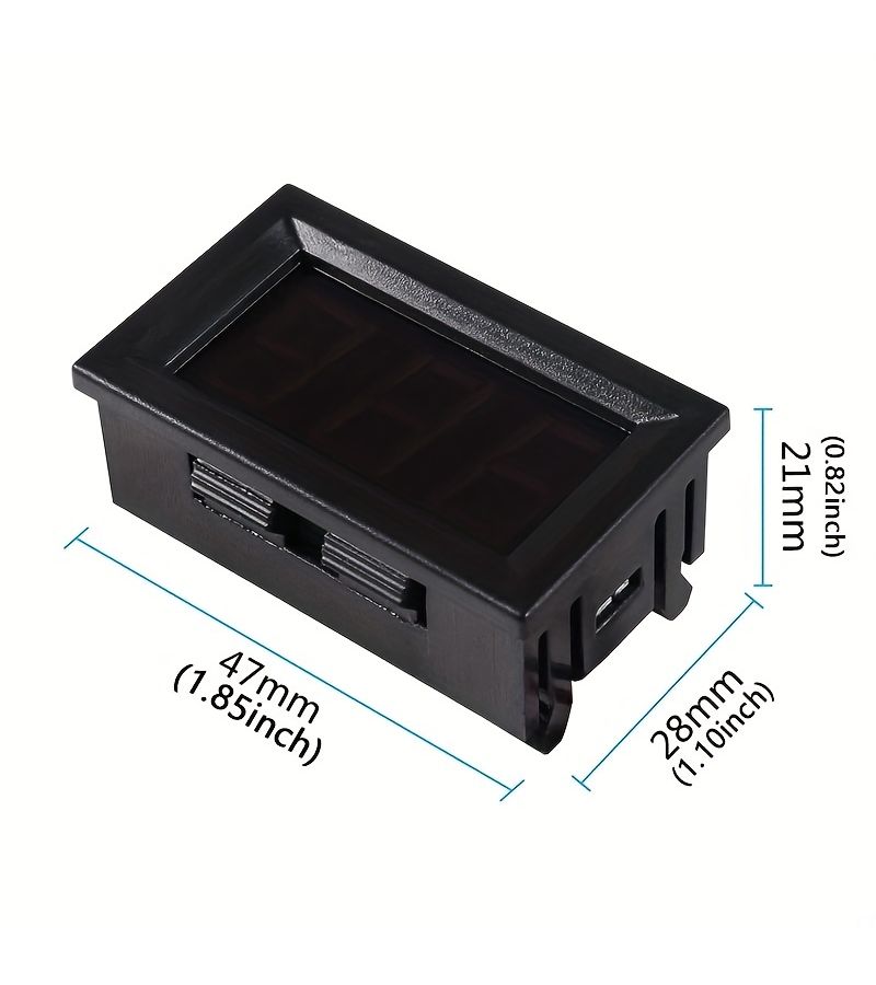 فولتميتر رقمي 0.56 بوصة ثنائي الأسلاك DC 4.5V 30V شاشة عرض جهد LED أحمر - Image 3