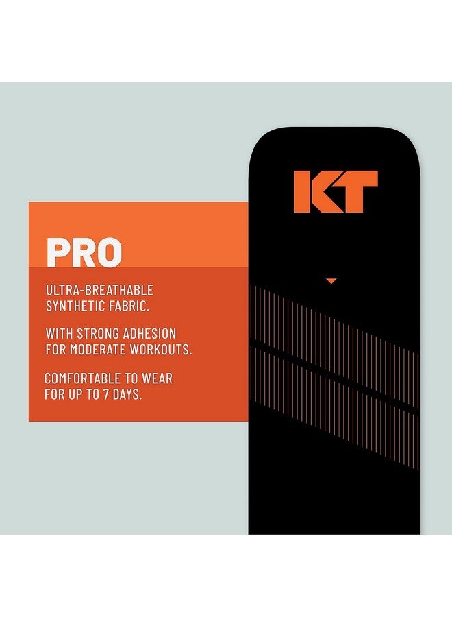 KT Tape, PRO Synthetic Elastic Kinesiology Athletic Tape, 150 Count, 10" Precut Strips, Black - Image 5