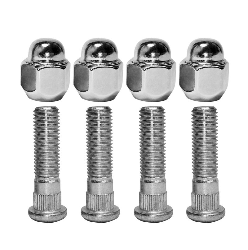 Mysttoo M12x150 Chrome Wheel Lug Stud Nut Set Compatible with 19982021 Hyundai Sonata Elantra Tucson Santa Fe Genesis Sorento Kia Accent Sedona Forte Optima Sportage Soul 8PCS