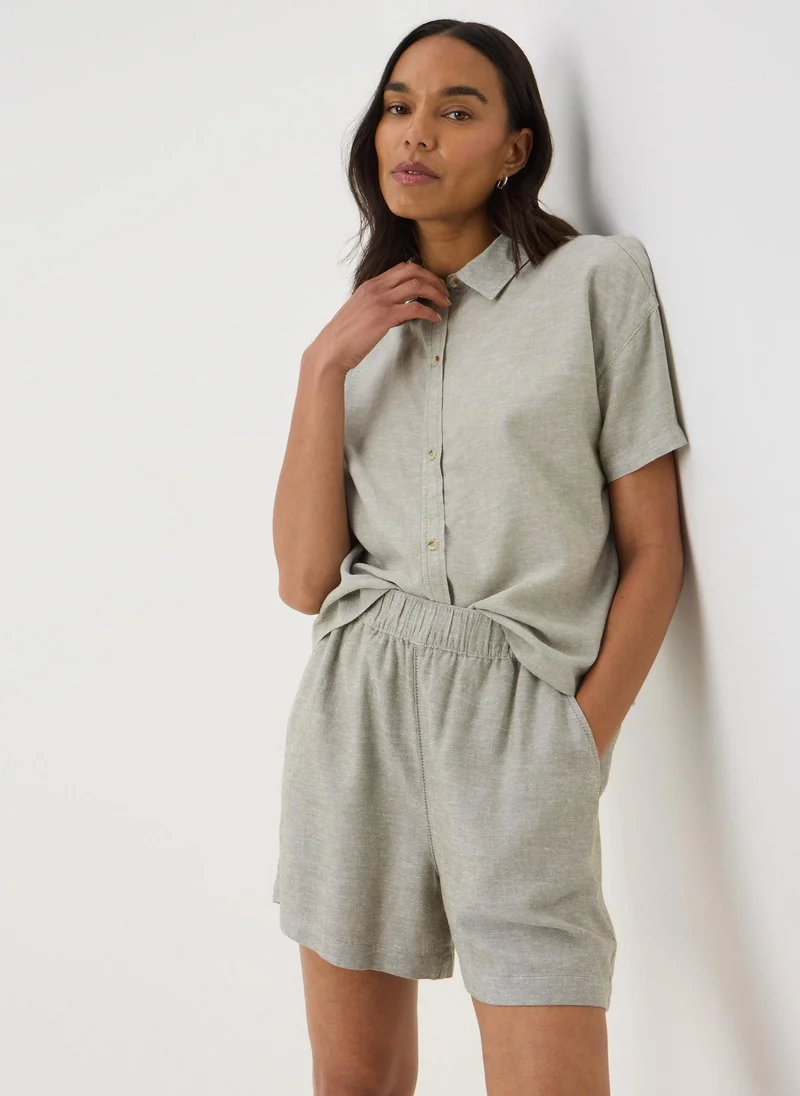 Matalan Sage Green Linen Blend Shorts
