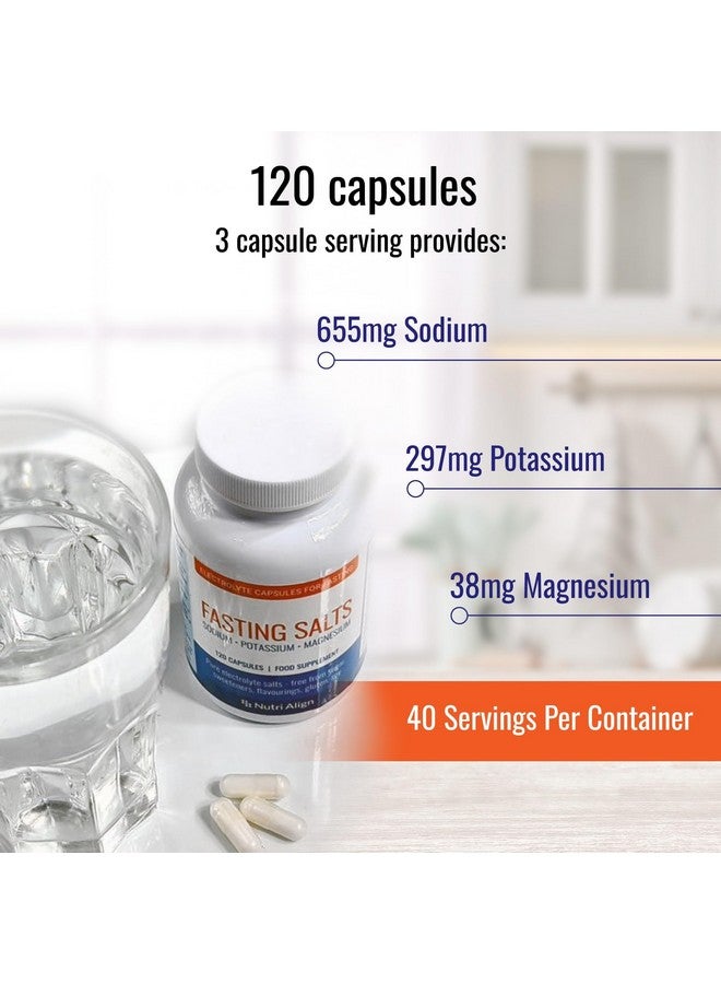 Nutri-Align Fasting Salts Fasting Electrolytes, 120 Capsules | Pure Electrolyte Capsules for Fasting - Intermittent & Extended Fasting | Sodium Potassium Magnesium Electrolytes | Sugar & Filler Free - Image 4