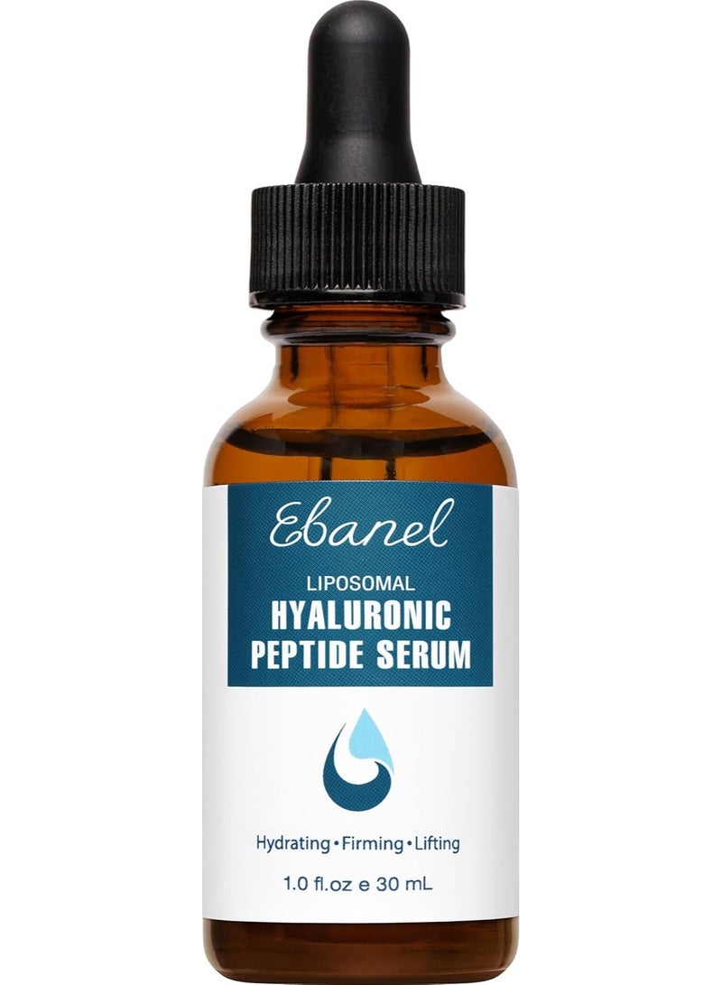 Ebanel Hyaluronic Acid Serum for Face with Peptides & Niacinamide, Hydrating Face Serum for Women, Age-Defying Formula Infused with Vitamins B, C & E to Plump, Firm & Smooth Skin - Image 1