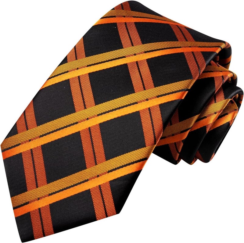 Hi-Tie Men's Tie Sets Silk Paisley Striped Necktie Pocket Square Cuff-links Sets Wedding Business Holiday - Image 4