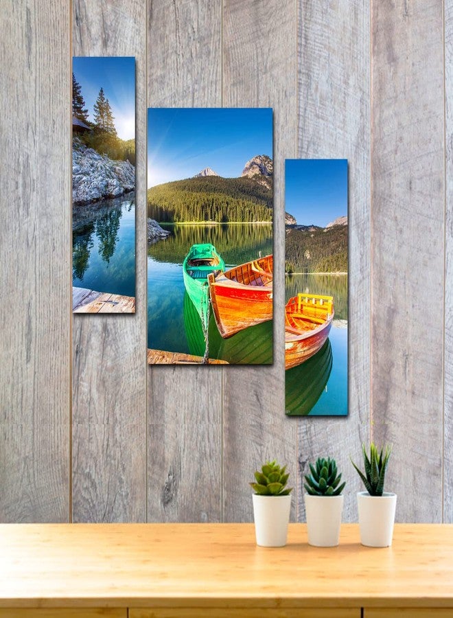 pnf Poster And Frames Natural Landscape Scenery MDF Panel | For Living, Bedroom | Good Vibes | Home Decoration Item | Best Gifting Option | Set Of 3 (MDF,Multicolour,18x12inch) -1159 - Image 3