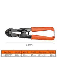 Mini Bolt Cutter 8 Inch, Wire Cutters Small & Portable Design with Soft Grip Anti-Slip Handle, Spring Loaded, CR-V Steel for Cutting Rope, Rivets, Chain of Copper or Aluminum, Wires, Screws and Fence. - pzsku/Z4A4CD63932596C7B40FFZ/45/_/1711015826/c508e7b1-f20a-402d-81db-06b1615c2baa