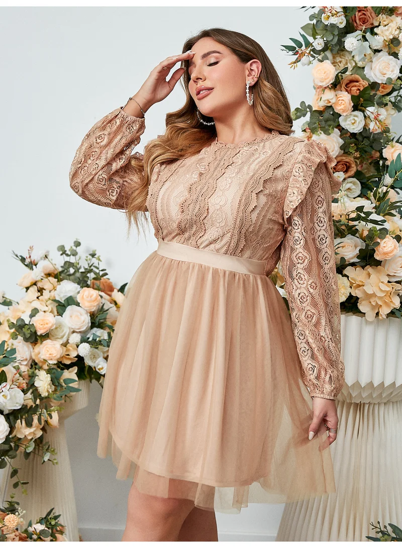 SIMPLEE Oversized women's dress suitable for curvy women's flowing skirt
