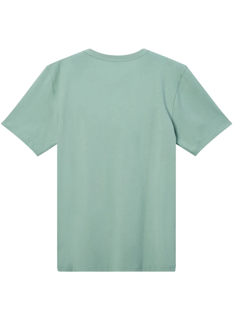 GIORDANO Men's Short Sleeve Print Tee Green