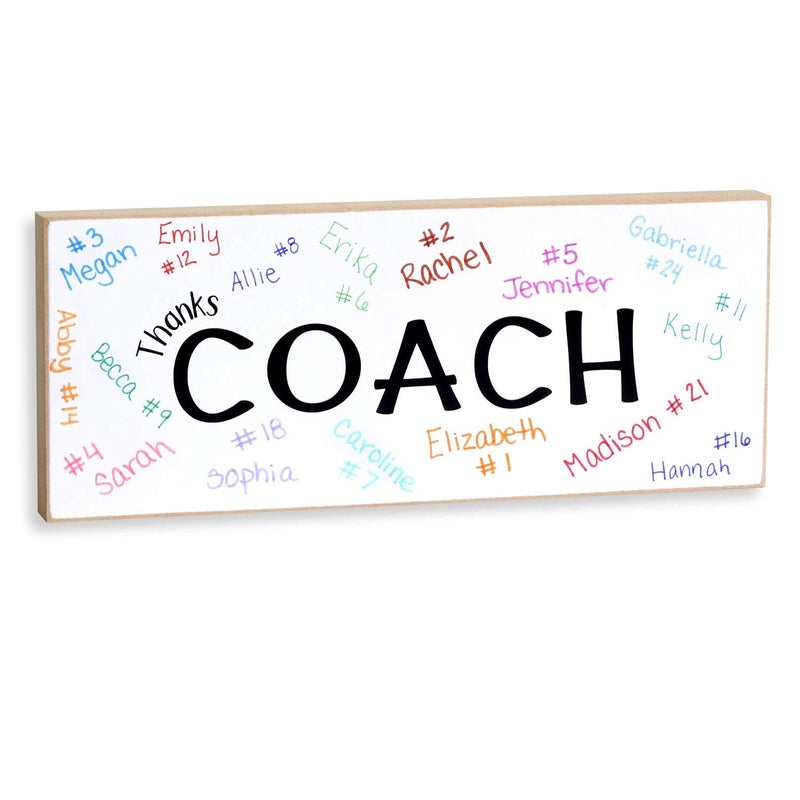 Thanks Coach Gift to Autograph for Best Coach Ever Sign  Best Coach Gifts for Players to Personalize Coaching Staff  Coaches Gift for Volleyball Cheer Softball Swim Team Soccer Basketball