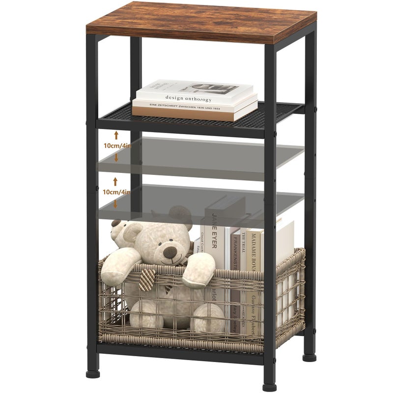 Heybly Small Side Table, 29.1" Tall End Table with Adjustable Shelf, Telephone Table, Nightstand, Accent Table Stand, Small Entryway Table, Bedroom,Living Room, Office,Bathroom, Rustic Brown,HET003SR1 - Image 1