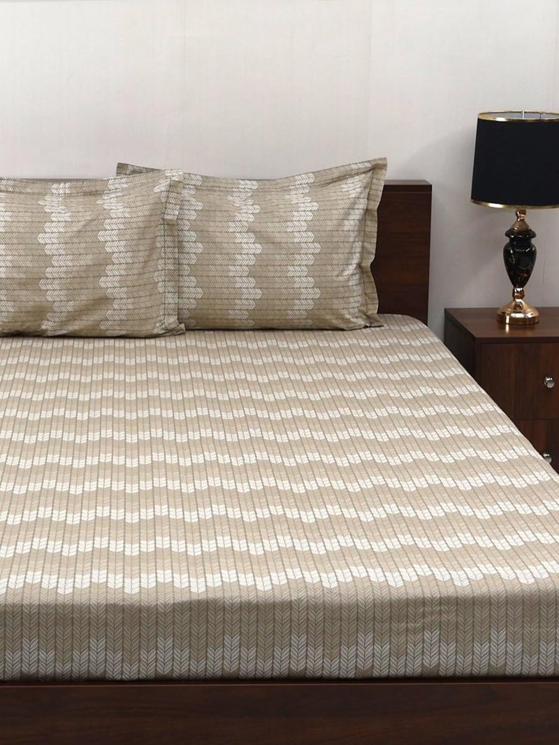 Bombay Dyeing Florentine Collection King Bedsheet 144 TC, 100% Pure Cotton Premium Bedsheet with 2 Pillow Covers - Image 2