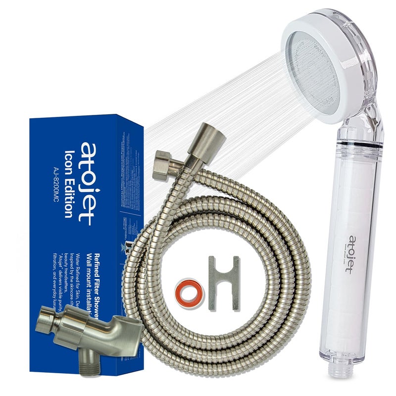 Atojet Filter Showerhead Inspired By Korea's Beauty Culture | Carbon Composite Filter | Single Set (Hose, Mount, Teflon Tape, Wrench) (AJ8200MC-SET-SNG) - Image 1