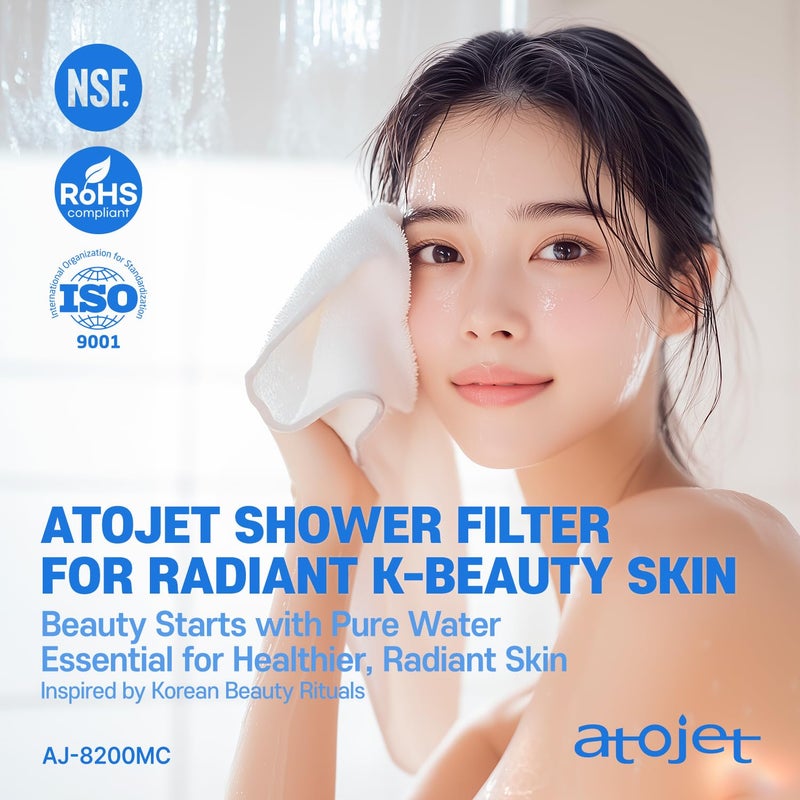 Atojet Filter Showerhead Inspired By Korea's Beauty Culture | Carbon Composite Filter | Single Set (Hose, Mount, Teflon Tape, Wrench) (AJ8200MC-SET-SNG) - Image 2