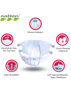 nateen Nateen Combi Plus Incontinence Adult Diaper, XXL,Waist Size 160-210cm,20 Count Adult Diapers,with Super Absorbent Layer,Leak Guard,Disposable Underwear for Men&Women-3500ml Absorbency.  - Image 3