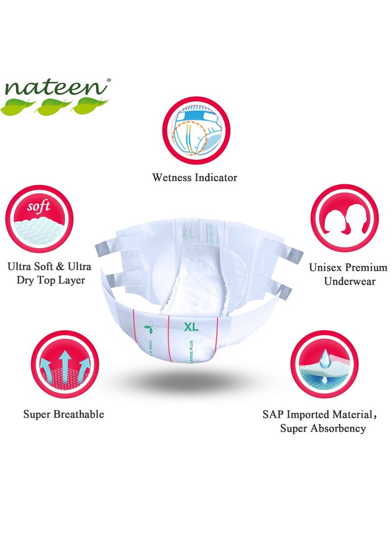 Nateen Combi Plus Incontinence Adult Diaper, XXL,Waist Size 160-210cm,20 Count Adult Diapers,with Super Absorbent Layer,Leak Guard,Disposable Underwear for Men&Women-3500ml Absorbency. - Image 3