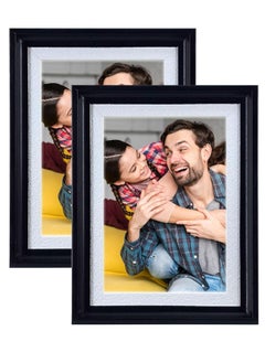 Decorhills Photo Frame Single with Tabletop & Wall Mount Display for 5x7 Inch Photo Size, Ideal Addition to Any Décor Elegant Black Frame, 2-Piece  - Image 1